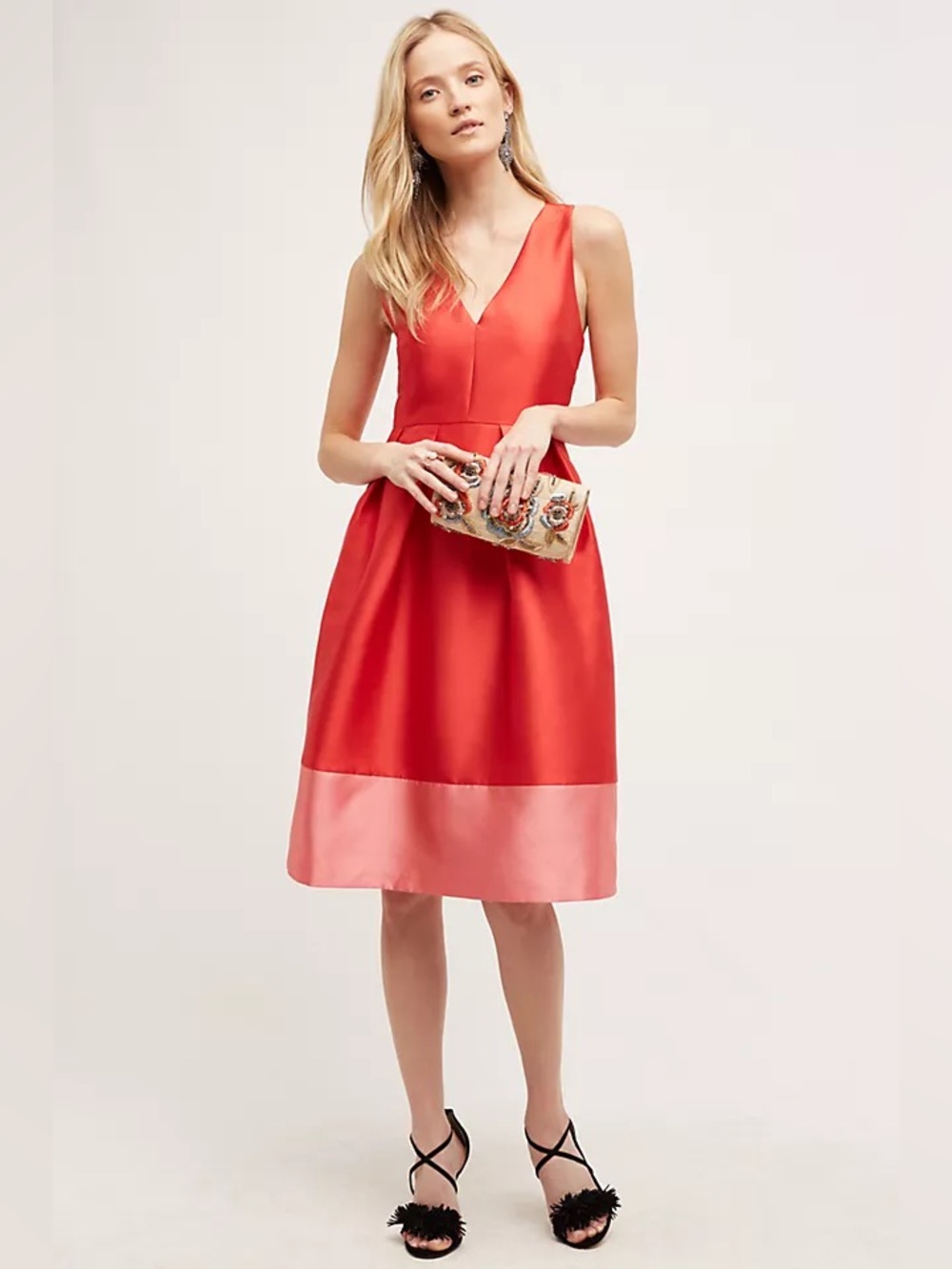 Anthropologie Maeve Roseblock Cross-Back Dress – Size 2